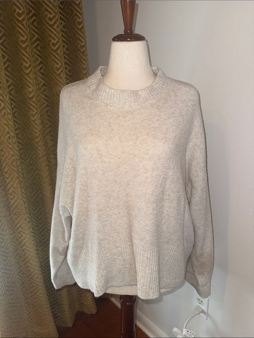 a new day Neutral Cream Crewneck Sweater